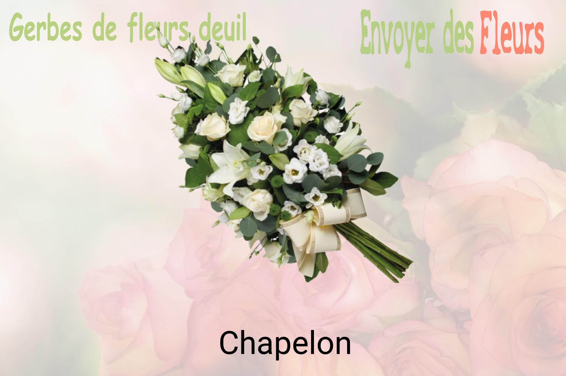 Gerbe de fleurs de deuil livrée à Chapelon